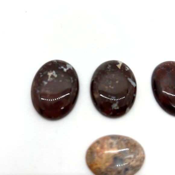Brecciated Jasper Cabochons For Jewely Making Lot of 4 - Picture 2 of 6